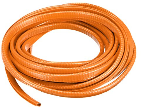 sourcing map U Channel Edge Trim, 19.7ft Length Rubber Guard Seal Strip Edge Protector Fit for 1-2.5mm Edge, (15/64 W x 25/64 H) Orange