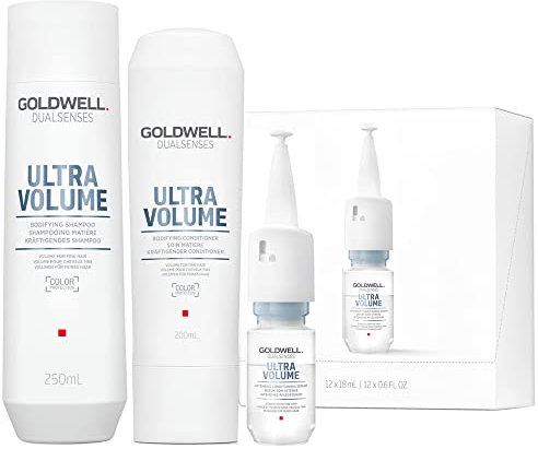 Goldwell Dualsenses Ultra volume Bodifying shampoo 250ml Conditioner 200ml Serum 12x18ml Volume for