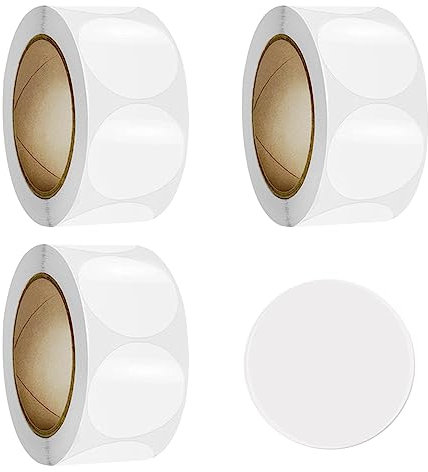 1500 Stück durchsichtige Siegel für Einzelhandelsverpackungen, 25 mm, selbstklebende, durchsichtige Siegeletiketten, transparente Klebeaufkleber für Umschläge, Geschenkverpackungen