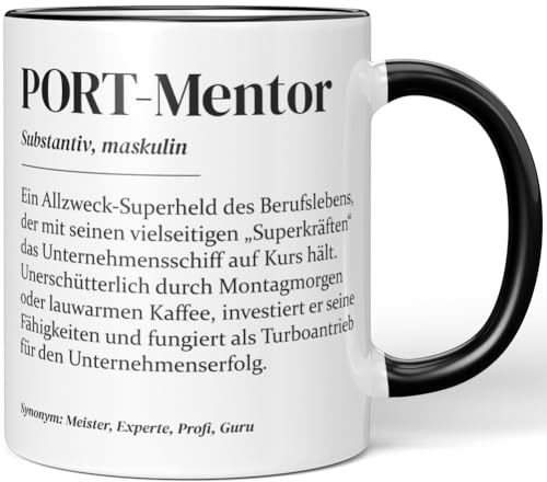JUNIWORDS Tasse, Definition PORT-Mentor, Schwarz (7229008)