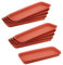 MUKCHAP 10 PCS Rectangular Plant Drip Tray, 36.5 x 14 x 3cm Brick Red Window Box Flowerpot Drip Planter Tray, Rectangular Plastic Plant Pot Saucers, Top Size in 39.5 x 17cm