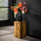 RINGO-Living Teakholz Pflanzen Tisch Zola Beistelltisch 65cm, Industrial Pflanzen Hocker, Blumentopf Ständer für Wohnzimmer, Pflanztisch Holz, Pflanzenständer Säule, Blumenständer Massivholz Echtholz