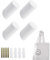 JZK 4 ganchos de madera blanca para colgar ropa, sombreros, bufandas para dormitorio, baño, cocina, etc