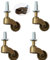 Schwere Lenkrollen – Lenkrollen mit schwenkbarem Schaft, Vintage-Möbelrolle aus Nylon, ölgeriebene Bronze, stumm, 4 Stück, mit Kolbenstange M10, for Sofa, Stuhl, Couchtisch, Retro-Möbelrollen