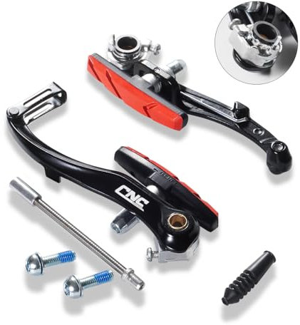 CNCLOL Bike V Brake, Bicycle V Brake for Front/Rear, 1 Pairs V Brake Caliper For Road Bike/Mountain Bike.