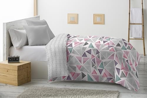Miracle Home. Edredón nórdico Leto de microfibra 300gr/m², suave y transpirable ideal para invierno, otoño y primavera. 200X260. Cama 105. Rosa