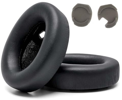 Replacement Ear Pads Compatible with Sony WH-1000XM4 Wireless Overhead Headphones,with Soft Protein Leather and Memory Foam,Headset Ear Cushion Repair Parts (Black)