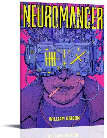 NURSHARLRA Neuromancer Poster, Raumdekoration, künstlerisches Poster für Zimmer, ästhetische Leinwand, Wandkunst, Schlafzimmerdekoration, 50 x 75 cm, Rahmenstil