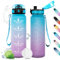 Gourde Enfant 1L, Gourde Sport, Étanche et Réutilisable, Bouteille d'eau sans BPA, avec Marqueur de Temps, Gourdes pour Enfant, Adulte, Camping, Fitness, Yoga, Bureau, Gym, Cyclisme, Camping