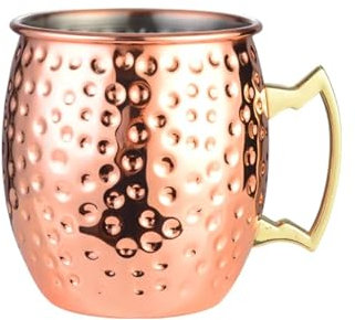 Tasse en acier plaqué Moscow Mule 500 ml avec poignée (argent)