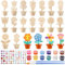 20 Stück Holzblumen zum Bemalen,Blumen Holzbastelsets für Kinder 3D Holz Blumen Basteln Bastelset Kindergeburtstag mit Kristallaufkleber, Pinsel, Farben für Kinder zum Basteln