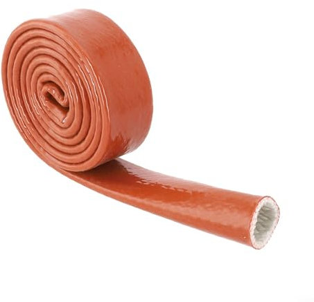 Guaina per cavi in fibra di vetro in silicone resistente al calore, protezione antincendio per condutture, isolamento termico, copertura protettiva per cavi per ambienti ad alta temperatura