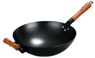 Olla De Hierro, Olla De Hierro Fino, Wok De Hierro Cocido, Wok De Fondo Redondo Antiguo For El Hogar, Gratis