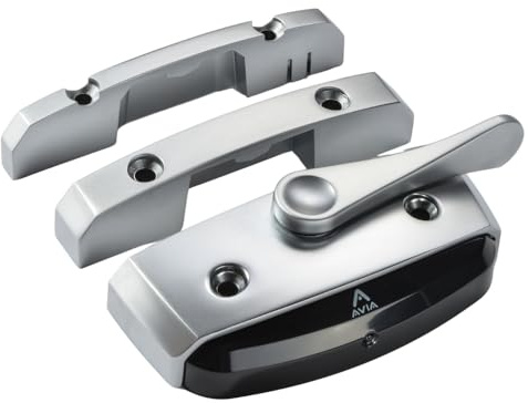 Avia Smart Sash Fastener. Alerts Your iPhone or Apple Watch When Window is Opened or Closed. Use Siri to Check Status. Easy to Install. (Satin Chrome)