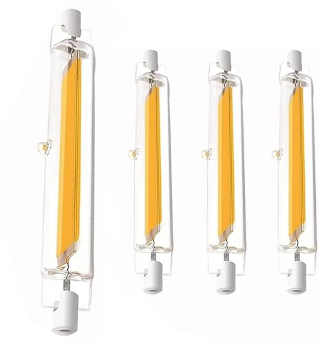 ACAATVE R7S LED 118mm Dimmbar Kaltweiß 6000K 2000 LM, LED R7S 118mm 20W Lampen Ersatz für 200W Halogen Glühbirnen, 360°Abstrahlwinkel, Kein Flackern für Deckenfluter Stehlampe Wandleuchte, 4er Pack