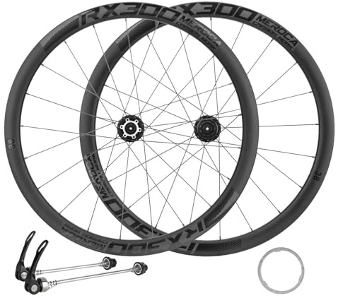 700C Rennrad Laufradsatz Scheibenbremse 35/38/42 Mm Carbonfaser-Fahrrad-Laufradsatz Vorne Hinten Räder 8/9/10/11/12 Geschwindigkeit Kassette 100/135 Mm QR Schrader-Ventil(38mm)