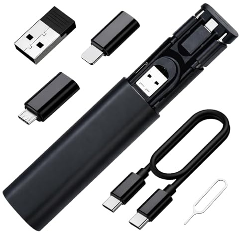 JiangZShangM USB Adapter Kit 6 in 1 Multi USB Auf C Adapter Set mit Datenkabel, Multi USB C Adapter Kit Für Smartphone Tablet Laptop, TYP C Auf Multi USB Adapter Konvertern Für Verschiedene Geräte