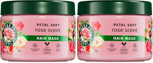 Herbal Essences Rose Scent Petal Soft Hair Mask 500ml to Intensely Nourish Dry Hair (Pack of 2)