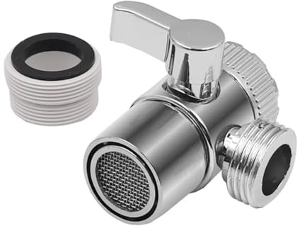 M22/M24 Faucet Adapter Splitter, Toilet Bidet & Shower Diverter Valve, Water Tap Connector for Kitchen Sink Switch, Bathroom Accessory(Plastic)