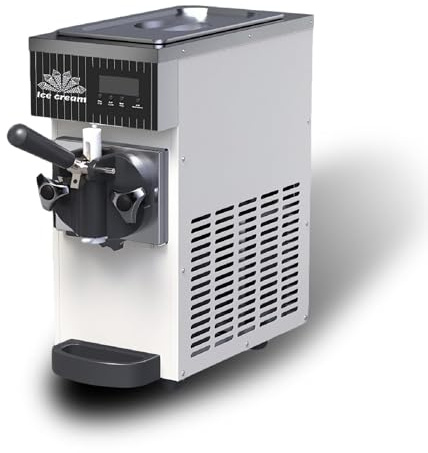 Gelatiera soft commerciale Gelatiera da banco con display a LED Gelatiera elettrica da 450 W per ristoranti(White)