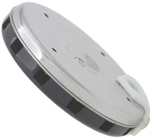 Rundes 13 Loch Stimmgerät zum Stimmen für Musiker Silber ABS Eisen | Mundgeblasenes Modell, Präzise Tonhöhenanpassung, Schlichtes Design, Geeignet für Ukulele Violine Gitarre