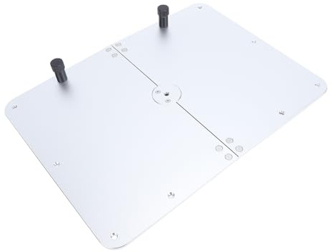 Yctze Vassoio Treppiede per Laptop, Piattaforma Pieghevole in Lega di Alluminio con Foro Filettato da 1/4 20, Vassoio Portatile 13.3 X 9.8 Pollici per Proiettore, Attrezzatura DJ
