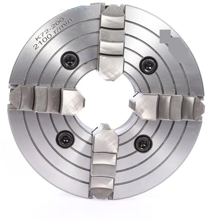 Drehfutter, 200 mm, 4 Backen, unabhängiges Spannfutter, K72-200, Metalldrehfutter, Scrollfutter,Hochpräzise