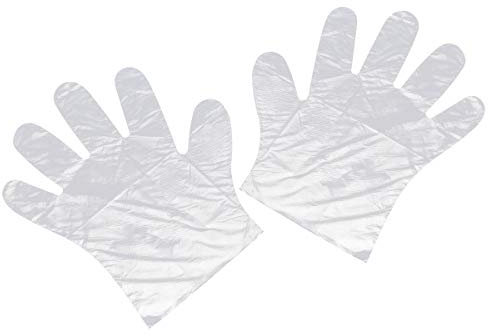 Ultnice 100 Stück Einweghandschuhe aus Polyethylen, transparente und sterile Handschuhe für Lebensmittel