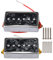 yibuy 50/52 mm P90 E-Gitarre Single-Coil Steg & Hals Tonabnehmer Set von 2 Black Pearl