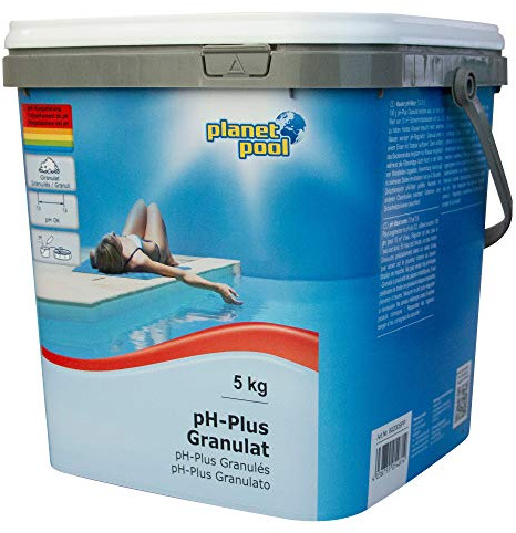 Planet Pool: pH-Plus Granulat zum pH-Wert anheben | 5 kg | pH-Pulver für Poolwasser