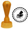 Stempel Adressstempel « FLÜGEL » Durchmesser ca. Ø 40 mm - mit persönlicher Adresse, Motiv und Zierrand - Musik Instrument Klavier Piano Pianist