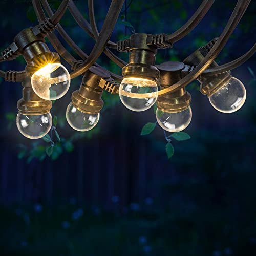 SKYLANTERN® Partylichterkette 10m Außen transparent & dimmbar – IP65 wasserdicht & erweiterbar – Profi-Qualität LED Lichterkette mit 10 E27 Glühbirnen (1m Abstand) – für Garten, Terrasse & Hochzeit