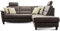 Cavadore Schlafsofa Palera mit Federkern / L-Form Sofa mit Bettfunktion / 236 x 89 x 212 / Büffellederoptik Braun