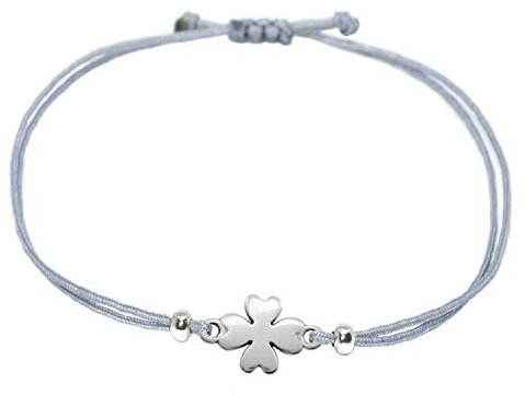 Selfmade Jewelry Armband Damen - Handgemachtes Kleeblatt Armband, Glücksarmband Damen, Unikat aus Deutschland, Inkl. Geschenkverpackung, Glücksbringer, Robustes und Zeitloses Design, Silber.