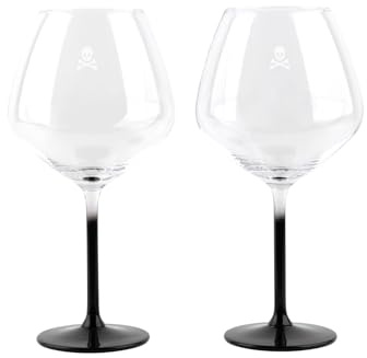 Ensemble de 2 verres à gin crâne de 720ml en cristal Scalpers Home.