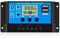 Thlevel 10A Solar laderegler 12V-24V Ladegerät Controller Solarpanel Batterie Intelligente Solarregler PWM mit 5V Dual USB Port LCD Anzeige für Blei Säure Batterien