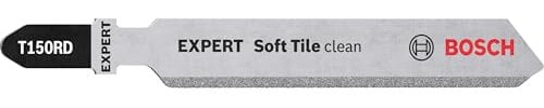 Bosch Accessories 3x Lame per seghetto alternativo Expert `Soft Tile Clean` T 150 RD (per Piastrelle morbide, 83 mm accessorio Seghetto alternativo)