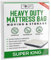Super King Size Mattress Bag for Moving and Storage - 5 Mil Mattress Cover for Moving and Storage - Mattress Protector Storage Bags - Heavy Duty, Reusable, Tearproof