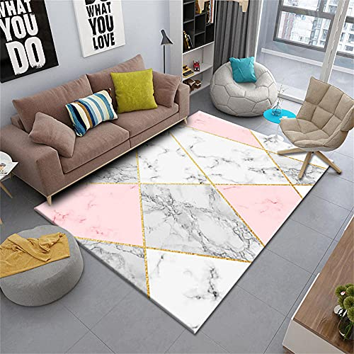 Teppiche flokati Teppich waschbar Kinderzimmeraccessoires in rosa grauem geometrischem Design sind maschinenwaschbar und feuchtigkeitsbeständig Dekoration Wohnung modern Baby Spiel Teppich Teppich ki