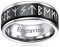 FaithHeart Viking Retro Rune Fingerring Schwarz Spinnerring mit Mittelring zum drehen Hip pop Herren Jungen Partnerring Freundschaftsring mit Geschenkebox für Paar Pärchen