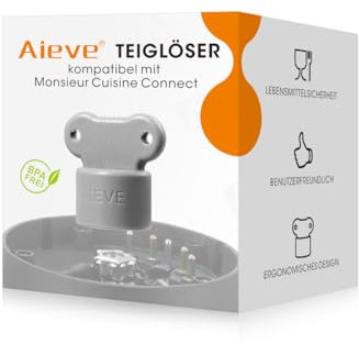 AIEVE Cortador de masa compatible con Monsieur Cuisine Connect MCC y Monsieur Cuisine Smart Accesorio para robot de cocina, ayuda giratoria para facilitar la extracción de la masa del recipiente de