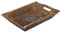 Diko.style® - Dekotablett Rechteckig Hholzschale Klein -24x15,5x4,5 cm- Holztablett dekoschale länglichc - orientalische deko Boho- Holzbrett Deko - Dekotablett Holz - Lotusblume