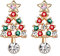BSLVWG Weihnachtsdekoration, Damen-Weihnachtsohrringe, Weihnachtsbaum/Schneemann/Schneeflocken-Ornamente, Schmuck, Geschenke für Frauen, Feiertagsfeier (03)