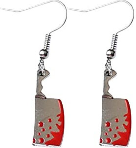 Star Shaped Earrings Halloween Knife Butcherss Jewelry Bloody Blood Dangle Earrings Halloween Knife Earrings 12PCS Beach Earrings for Women