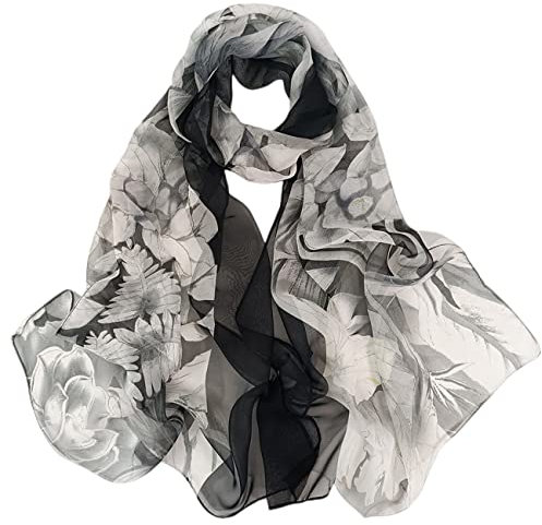 FAIRYGATE Seidenschal Damen Hochzeit Brautjungfer Abschlussball Schärpe Schalverpackung Schal Georgette 64021