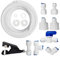 PAROAD 15M Universal Wasserzulaufleitung Anschluss-Set für Kühlschrank,Umkehrosmose Filter,Wasserfilter,Trinkmaschine,Wasserrohr 1/4(6.35mm) (I+T+L Schnellsteckverbinder,Anschlussstück,Absperrventil)