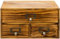 Schreibtischschrank mit 3 Schubladen aus Ebenholz, klassisch, braun, Vintage-Schubladen aus Massivholz für den Tisch – Büro-Arbeitszimmertisch-Organizer-Schrank – Karten-Katalog-Schubladen