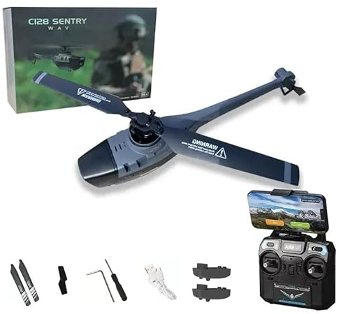 YGWXYYZJ Hubschrauber Ferngesteuert, 2.4GHz RC Helikopter Hobby Flugzeug Mit 2 Batterien 1080P Kamera, RC Hubschrauber Mit LED Licht Für Kinder & Erwachsene Bestes Spielzeug Geschenk (23 * 8CM)