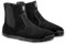 Magical Shoes gefütterte Barfußschuhe Damen, Chelsea Boots mit Reissverschluss, Leder Halbstiefel, Stiefelletten minimalistisch, Ankle Boot Handgemacht in der EU, Gr. 39, Schwarz, Lupino