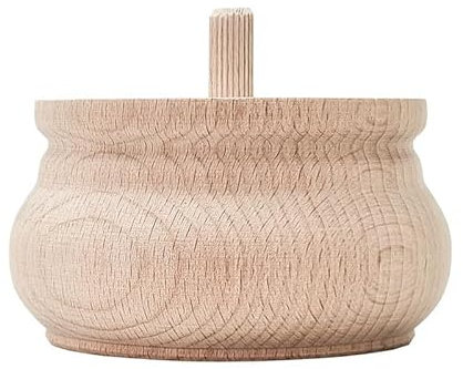 STOLMET Möbelbein aus Buchenholz Möbelfüße aus Holz Möbelfuß Unlackiert Sofa Couch Stuhl Ottomane Schrank 55 mm Höhe Rohholz TOE51